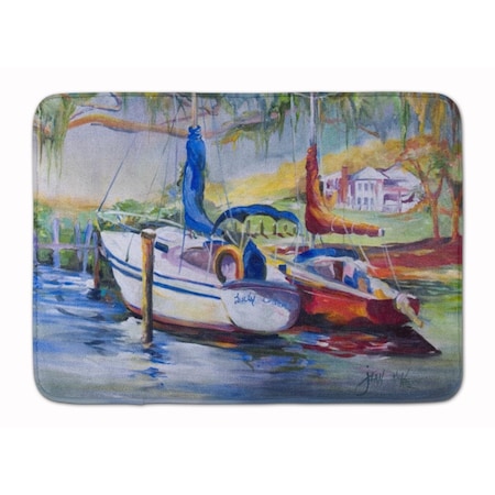 Carolines Treasures Lucky Dream Sailboat Machine Washable Memory Foam Mat JMK1053RUG